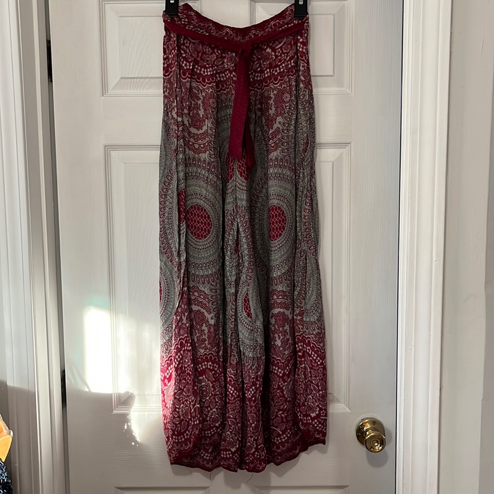 Never go out of style gaucho literally you can throw on for anything maroon gray